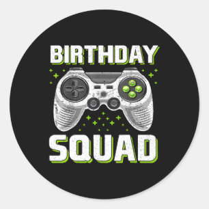 Squad Video Game Controller For Gamer Boys Girls 1 Classic Round Sticker