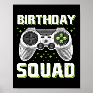Squad Video Game Controller For Gamer Boys Girls  Poster