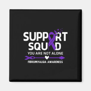 Squad Warrior Fibromyalgia Awareness Feather Magnet