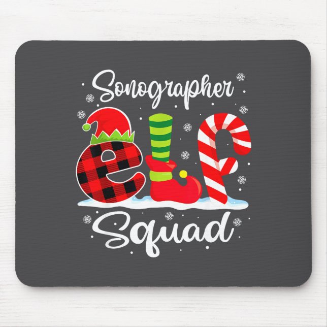Squad X mas Elf Sonographer Matching Mouse Mat (Front)