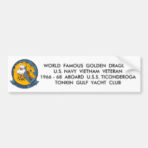 Squadron Patch, WORLD  FAMOUS  GOLDEN  DRAGONSU... Bumper Sticker