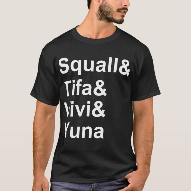 Squall & Tifa & Vivi & Yuna T-Shirt (Front)