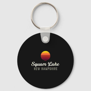 Squam Lake New Hampshire B Fishing Key Ring