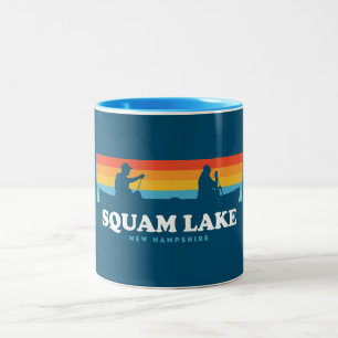 Squam Lake New Hampshire Canoe Two-Tone Coffee Mug
