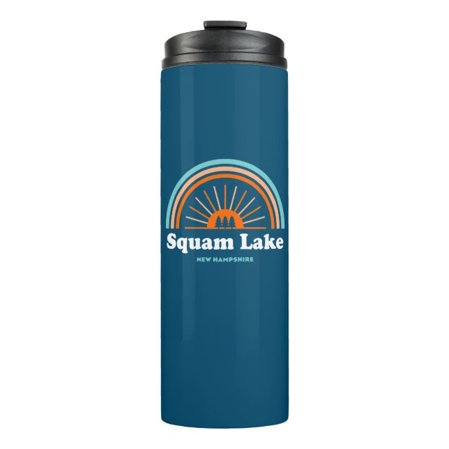 Squam Lake New Hampshire Rainbow Thermal Tumbler (Front)