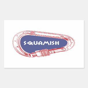 Squamish Climbing Carabiner Rectangular Sticker