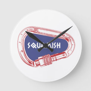 Squamish Climbing Carabiner Round Clock