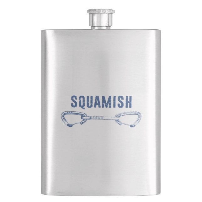 Squamish Climbing Quickdraw Hip Flask (Front)