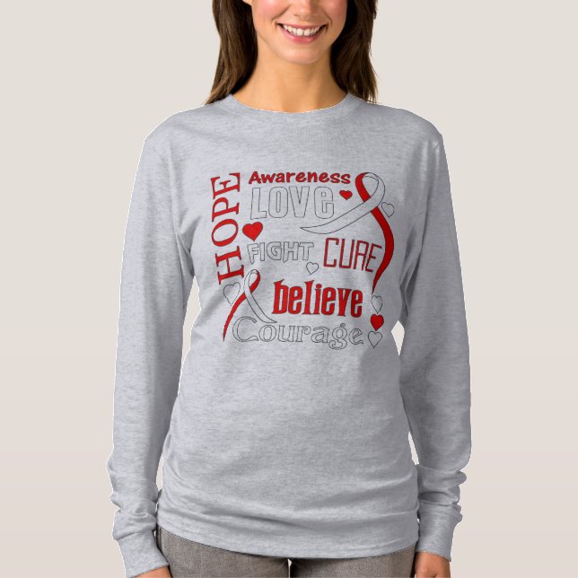 Squamous Cell Carcinoma Hope Words Collage T-Shirt (Front)