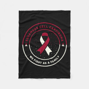 Squamous Cell Carcinoma Ribbon Awareness Family Su Fleece Blanket