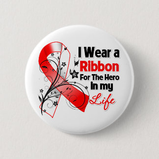 Squamous Cell Carcinoma Ribbon Hero in My Life 6 Cm Round Badge