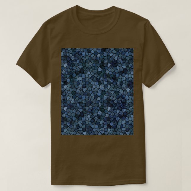 Squamous Scaly Pattern In Midnight Blue T-Shirt (Design Front)