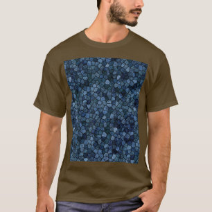 Squamous Scaly Pattern In Midnight Blue T-Shirt