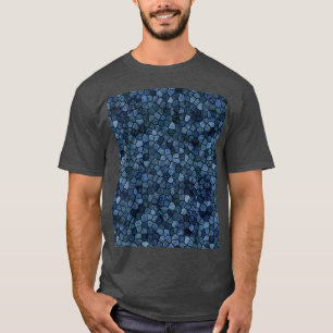 Squamous Scaly Pattern In Midnight Blue T-Shirt