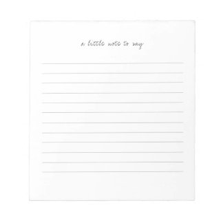 Square A Little Note to Say Script Line Notepad