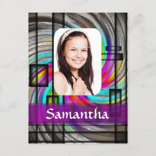 Square abstract photo template postcard