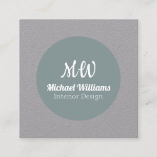 Square and circle cover business card