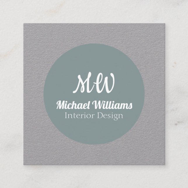 Square and circle cover business card (Front)