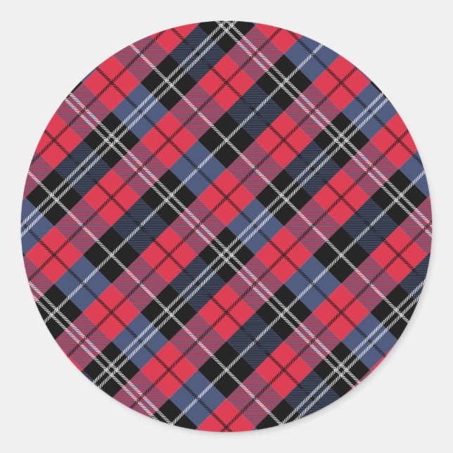 Square and colour classic round sticker (Front)