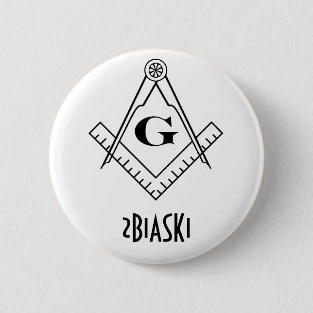 Square and Compass Button (Front)