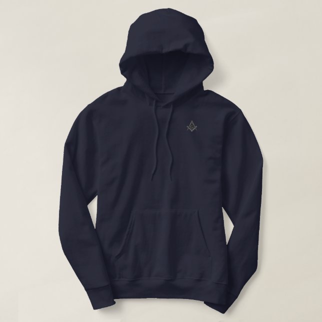 Square and Compass Freemason Masonry Masonic Hoodie (Design Front)