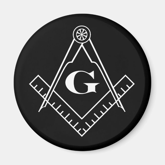 Square and Compass Magnet (Front)