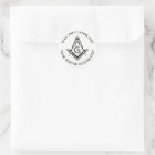 Square and Compass Round Masonic Stickers