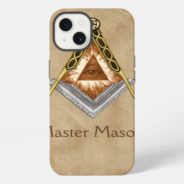 Square and Compass with All Seeing Eye iPhone Case (Back)