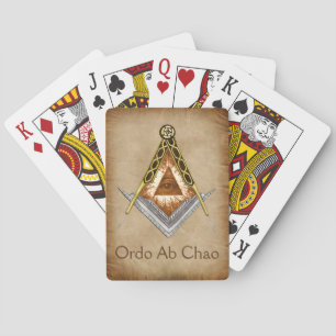 Square and Compass with All Seeing Eye Playing Cards