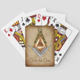 Square and Compass with All Seeing Eye Playing Cards