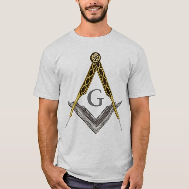 Square and Compass with All Seeing Eye T-Shirt (Front)