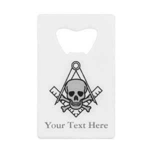 Square and Compass with Inset Skull