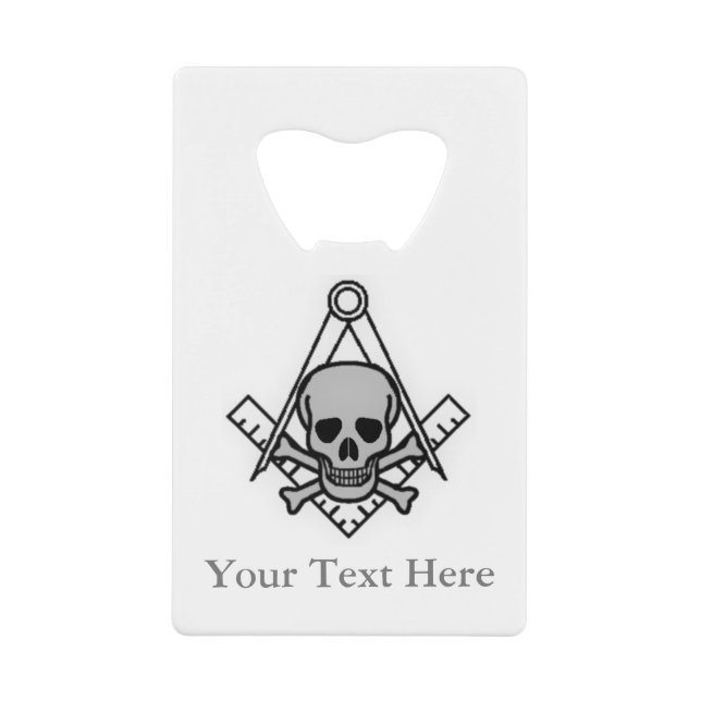 Square and Compass with Inset Skull (Front)
