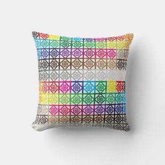 Square and diamonds fence colours cushion