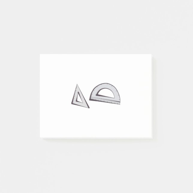 Square and Protractor Post-it Notes (Front)