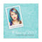 Square Aqua Grunge Graduation Announcement