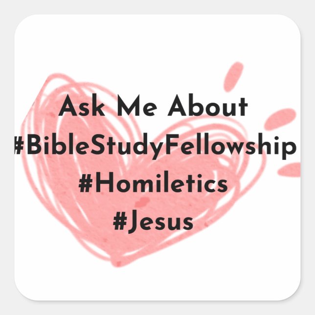 Square Ask me about--- hearts Sticker (Front)