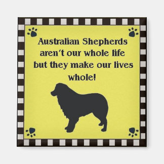 Square Aussie Magnet yellow