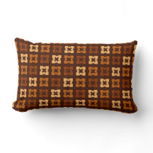 Square Autumn Flowers Throw Pillow