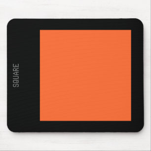 Square - Autumn Orange and Black Mouse Mat