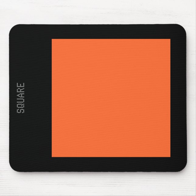 Square - Autumn Orange and Black Mouse Mat (Front)