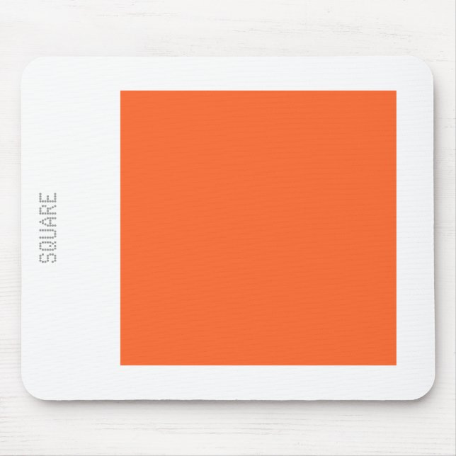 Square - Autumn Orange and White Mouse Mat (Front)