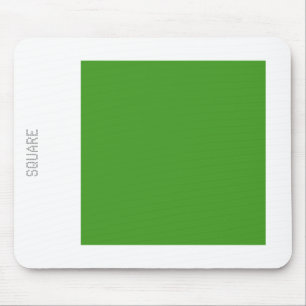 Square - Avocado Green and White Mouse Mat