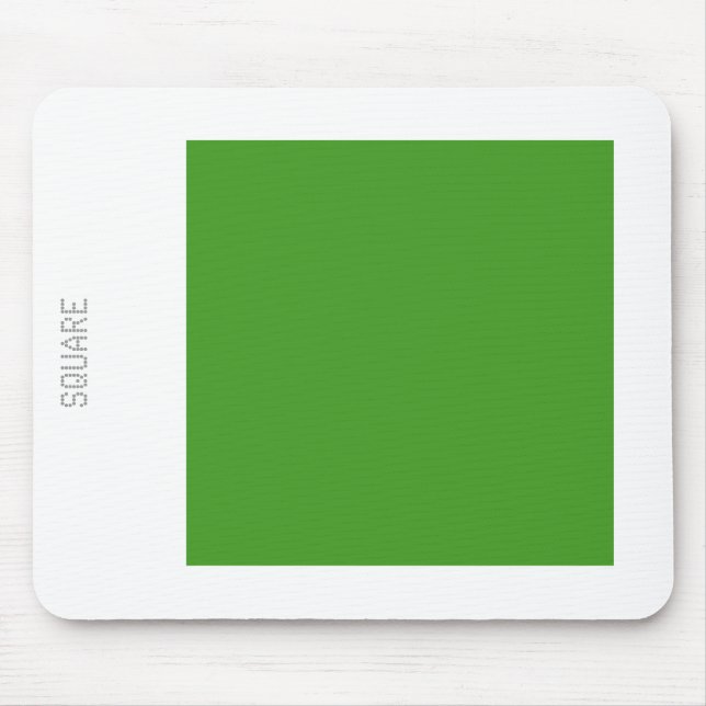 Square - Avocado Green and White Mouse Mat (Front)