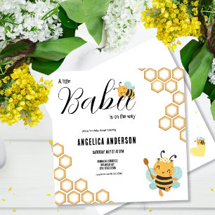 Square Babee on the way Baby Shower Invitation