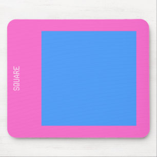 Square - Baby Blue and Pink Mouse Mat