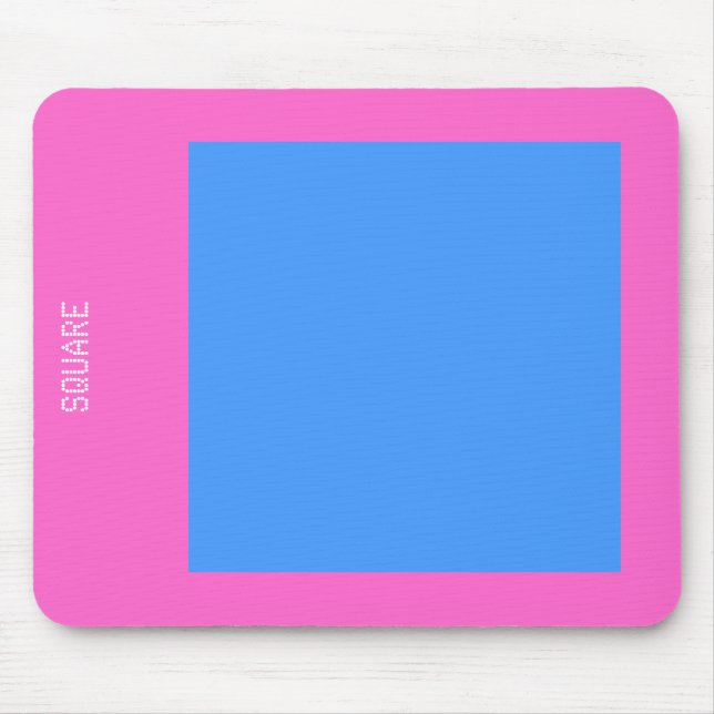Square - Baby Blue and Pink Mouse Mat (Front)