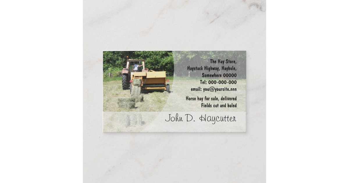 Square baler business card | Zazzle