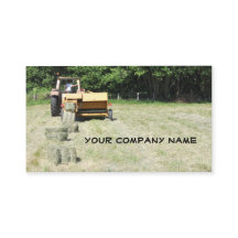 Square baler business card