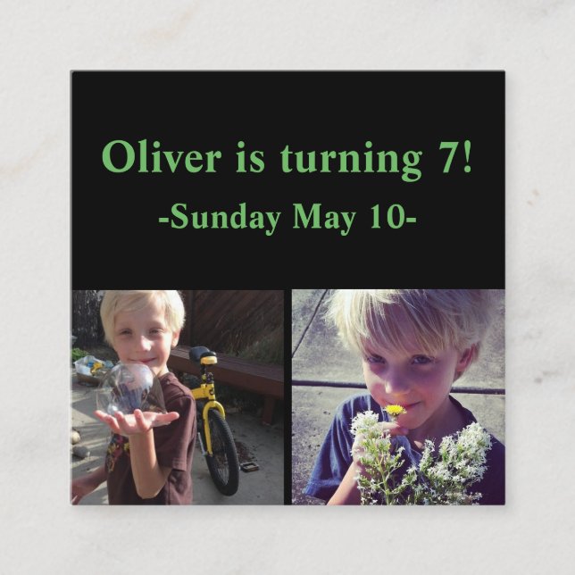 Square birthday invitations (pack of 100) (Front)